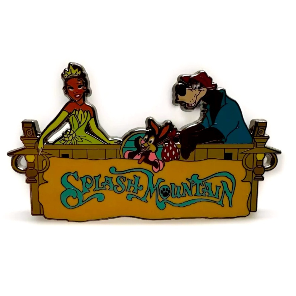 Disney Fantasy Pin Tiana Splash Mountain Brer Rabbit Bear Bayou Adventure 3" Big